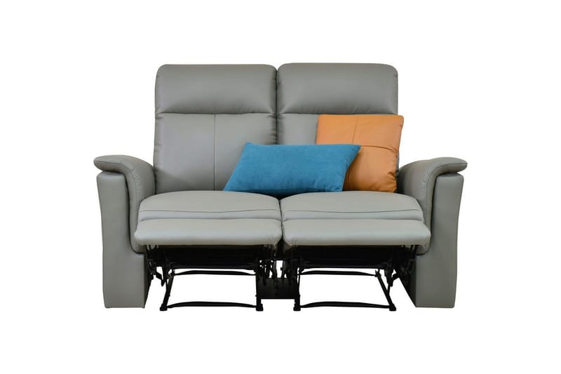 2-sitssoffa Southbrook Ljusgrå, PU/trä/metall, Elektrisk vilstol - Ljusgrå, PU/trä/metall, Elektrisk vilstol - Möbler - Soffa - Biosoffa & reclinersoffa - 2 sits biosoffa & reclinersoffa