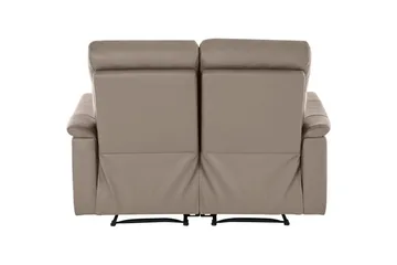 2-sitssoffa Southbrook Ljusgrå, PU/trä/metall, Manuell vilstol - Ljusgrå, PU/trä/metall, Manuell vilstol - Möbler - Soffa - Biosoffa & reclinersoffa - 2 sits biosoffa & reclinersoffa