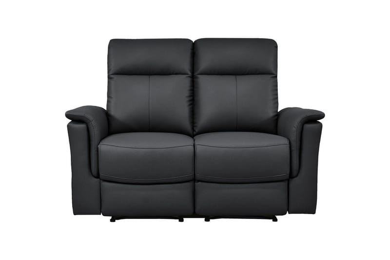 2-sitssoffa Southbrook Svart, Äkta läder/PU/Trä/Metall, Elektrisk vilstol - Svart, Äkta läder/PU/Trä/Metall, Elektrisk vilstol - Möbler - Soffa - Biosoffa & reclinersoffa - 2 sits biosoffa & reclinersoffa