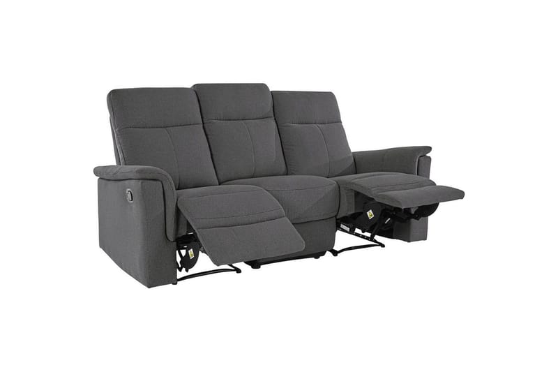 3-sitssoffa Southbrook Antracit, Tyg/Trä/Metall, Manuell vilstol - Antracit, Tyg/Trä/Metall, Manuell vilstol - Möbler - Soffa - Biosoffa & reclinersoffa - 3 sits biosoffa & reclinersoffa