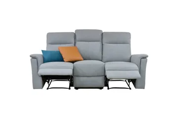 3-sitssoffa Southbrook Ljusgrå, Tyg/Trä/Metall, Elektrisk vilstol - Ljusgrå, Tyg/Trä/Metall, Elektrisk vilstol - Möbler - Soffa - Biosoffa & reclinersoffa - 3 sits biosoffa & reclinersoffa