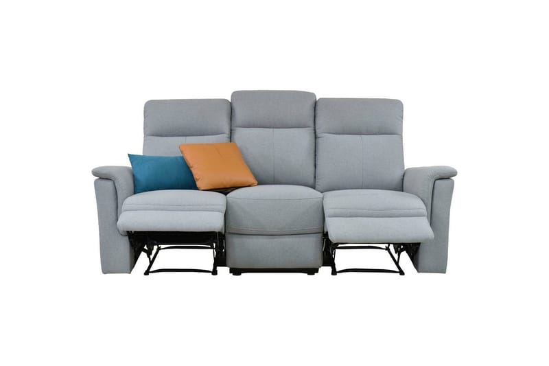 3-sitssoffa Southbrook Ljusgrå, Tyg/Trä/Metall, Elektrisk vilstol - Ljusgrå, Tyg/Trä/Metall, Elektrisk vilstol - Möbler - Soffa - Biosoffa & reclinersoffa - 3 sits biosoffa & reclinersoffa