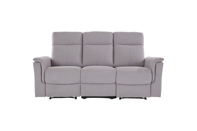 3-sitssoffa Southbrook Ljusgrå, Tyg/Trä/Metall, Manuell vilstol - Ljusgrå, Tyg/Trä/Metall, Manuell vilstol - Möbler - Soffa - Biosoffa & reclinersoffa - 3 sits biosoffa & reclinersoffa