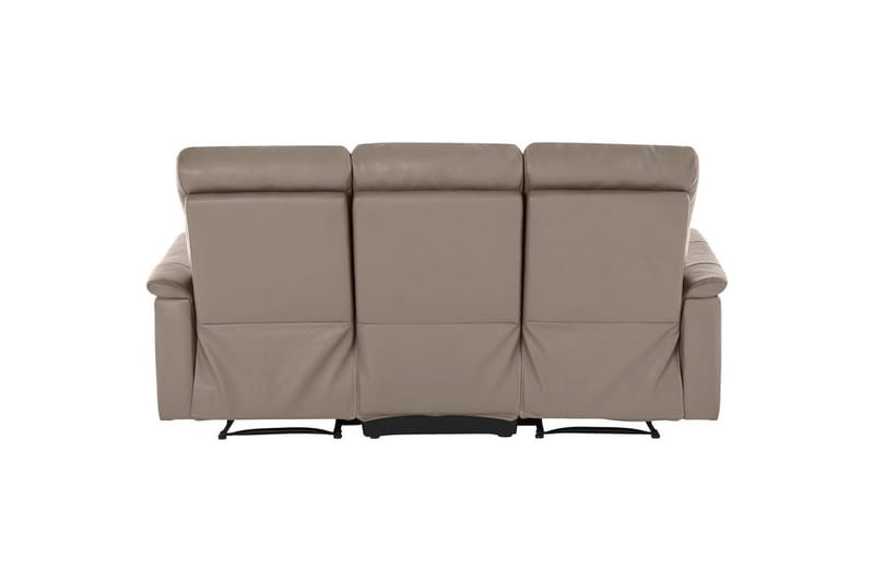 3-sitssoffa Southbrook Ljusgrå, PU/trä/metall, Manuell vilstol - Ljusgrå, PU/trä/metall, Manuell vilstol - Möbler - Soffa - Biosoffa & reclinersoffa - 3 sits biosoffa & reclinersoffa