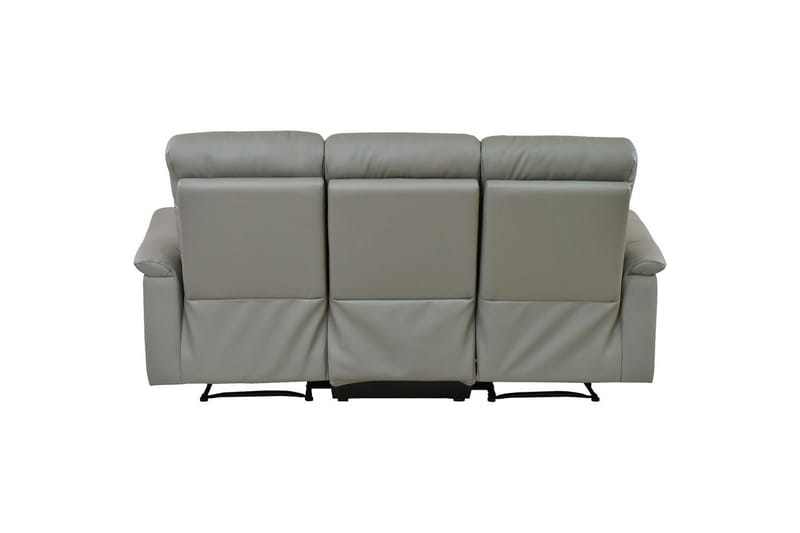 3-sitssoffa Southbrook Ljusgrå, PU/trä/metall, Elektrisk vilstol - Ljusgrå, PU/trä/metall, Elektrisk vilstol - Möbler - Soffa - Biosoffa & reclinersoffa - 3 sits biosoffa & reclinersoffa