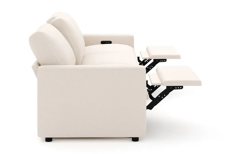 Barsele 3-sits Elektrisk Reclinersoffa - Beige - Möbler - Soffa - Biosoffa & reclinersoffa - 3 sits biosoffa & reclinersoffa