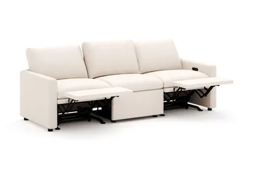 Barsele 3-sits Elektrisk Reclinersoffa - Beige - Möbler - Soffa - Biosoffa & reclinersoffa - 3 sits biosoffa & reclinersoffa