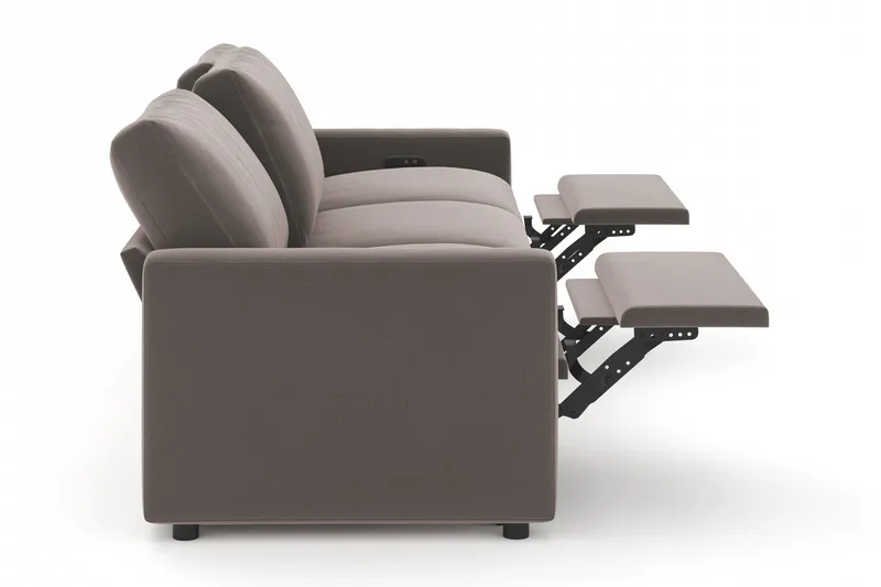 Barsele 3-sits Elektrisk Reclinersoffa - Brun - Möbler - Soffa - Biosoffa & reclinersoffa - 3 sits biosoffa & reclinersoffa