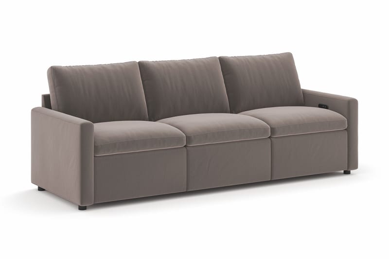 Barsele 3-sits Elektrisk Reclinersoffa - Brun - Möbler - Soffa - Biosoffa & reclinersoffa - 3 sits biosoffa & reclinersoffa