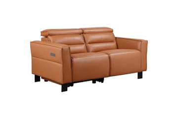 Carpari 2-sits Reclinersoffa 162 cm med Justerbara Nackstöd i Läder - Brun - Möbler - Soffa - Biosoffa & reclinersoffa - 2 sits biosoffa & reclinersoffa