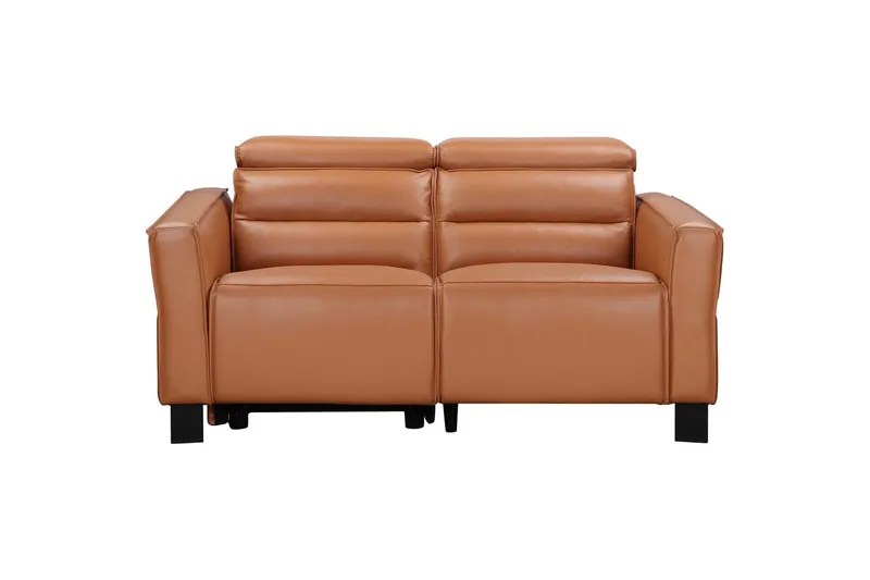Carpari 2-sits Reclinersoffa 162 cm med Justerbara Nackstöd i Läder, Brun
