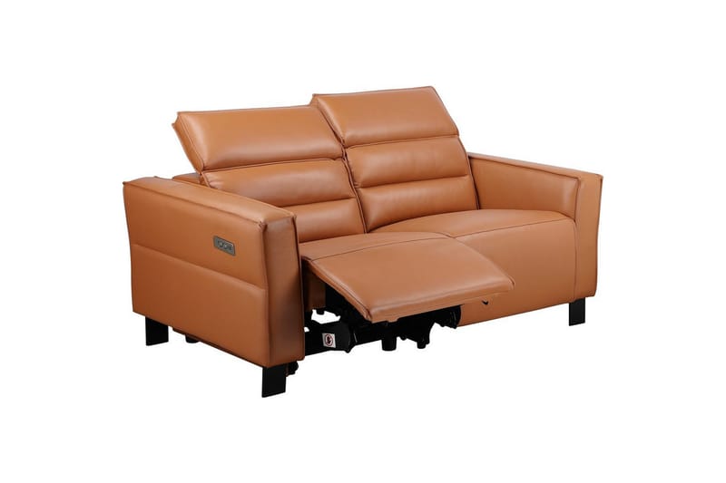 Carpari 2-sits Reclinersoffa 162 cm med Justerbara Nackstöd i Läder - Brun - Möbler - Soffa - Biosoffa & reclinersoffa - 2 sits biosoffa & reclinersoffa