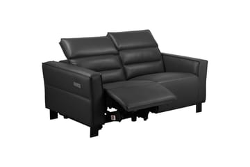 Carpari 2-sits Reclinersoffa 162 cm med Justerbara Nackstöd i Läder - Svart - Möbler - Soffa - Biosoffa & reclinersoffa - 2 sits biosoffa & reclinersoffa