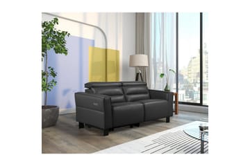 Carpari 2-sits Reclinersoffa 162 cm med Justerbara Nackstöd i Läder - Svart - Möbler - Soffa - Biosoffa & reclinersoffa - 2 sits biosoffa & reclinersoffa