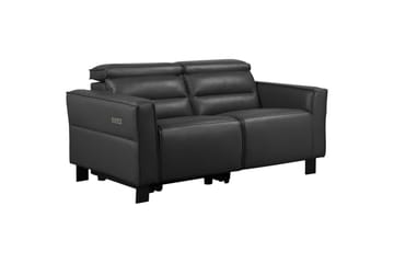 Carpari 2-sits Reclinersoffa 162 cm med Justerbara Nackstöd i Läder - Svart - Möbler - Soffa - Biosoffa & reclinersoffa - 2 sits biosoffa & reclinersoffa