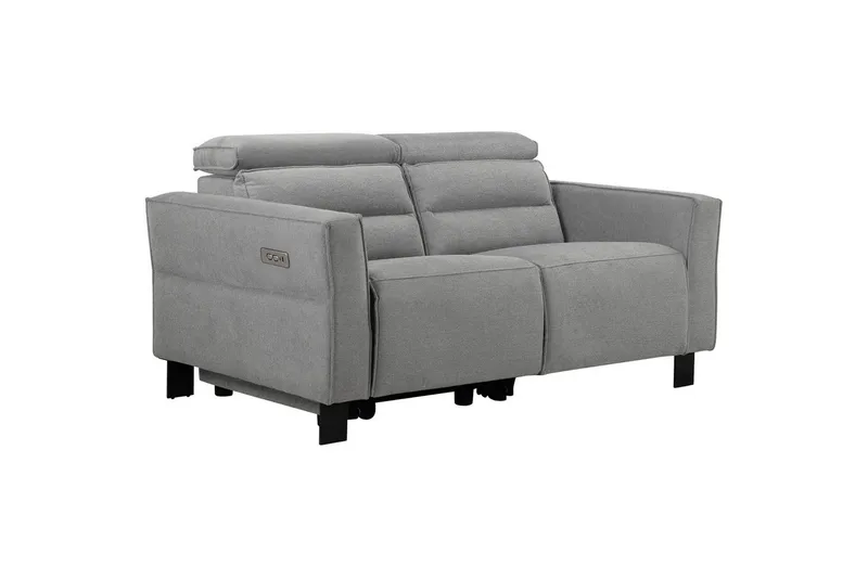 Carpari 2-sits Reclinersoffa 162 cm med Justerbara Nackstöd i Tyg - Grå - Möbler - Soffa - Biosoffa & reclinersoffa - 2 sits biosoffa & reclinersoffa
