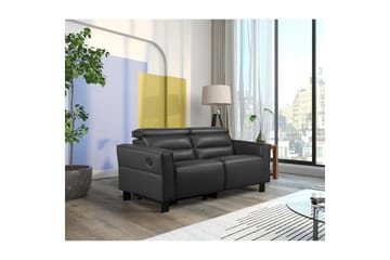 Carpari Djup 2-sits Biosoffa med Recliner i Konstläder - Svart - Möbler - Soffa - Biosoffa & reclinersoffa - 2 sits biosoffa & reclinersoffa