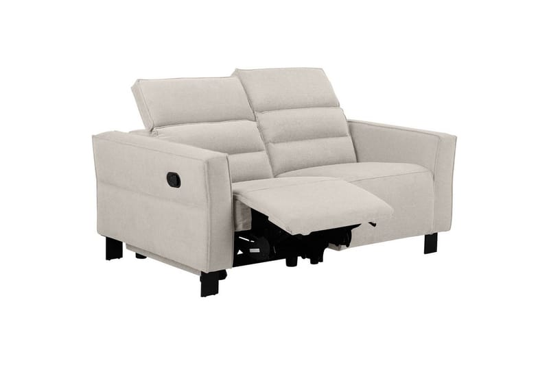 Carpari Djup 2-sits Biosoffa med Recliner i Tyg - Vit - Möbler - Soffa - Biosoffa & reclinersoffa - 2 sits biosoffa & reclinersoffa