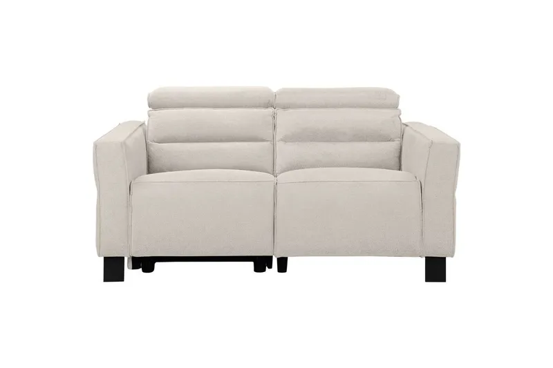 Carpari Djup 2-sits Biosoffa med Recliner i Tyg, Vit