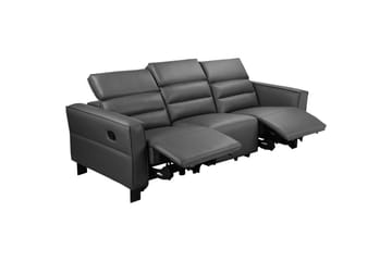 Carpari Djup 3-sits Biosoffa med Recliner i Konstläder - Antracit - Möbler - Soffa - Biosoffa & reclinersoffa - 3 sits biosoffa & reclinersoffa