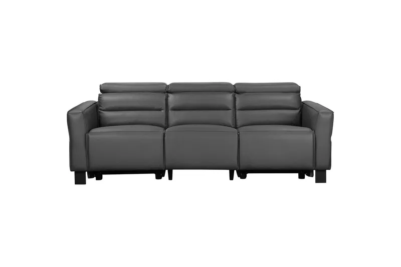Carpari Djup 3-sits Biosoffa med Recliner i Konstläder, Antracit