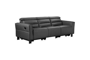 Carpari Djup 3-sits Biosoffa med Recliner i Tyg - Grå - Möbler - Soffa - Biosoffa & reclinersoffa - 3 sits biosoffa & reclinersoffa