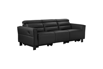 Carpari Djup 3-sits Biosoffa med Recliner i Tyg - Svart - Möbler - Soffa - Biosoffa & reclinersoffa - 3 sits biosoffa & reclinersoffa