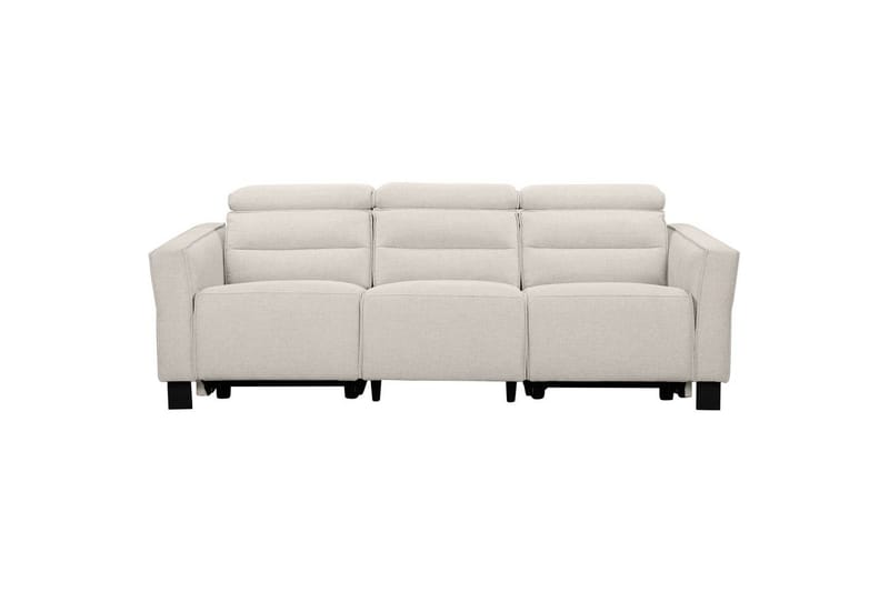 Carpari Djup 3-sits Biosoffa med Recliner i Tyg, Vit