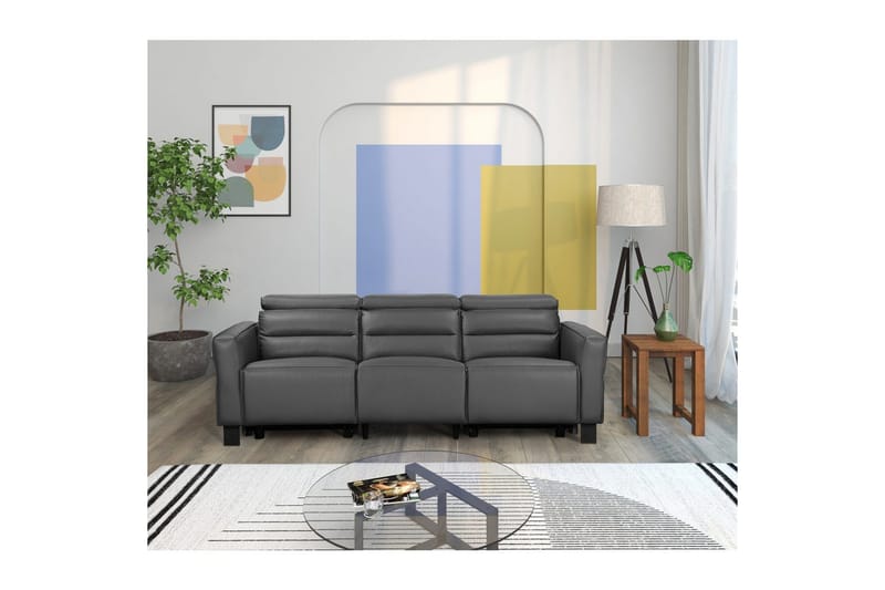 Carpari Reclinersoffa 3-sits - Grå - Möbler - Soffa - Biosoffa & reclinersoffa - 3 sits biosoffa & reclinersoffa