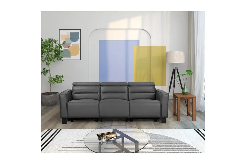 Carpari Reclinersoffa 3-sits - Grå - Möbler - Soffa - Biosoffa & reclinersoffa