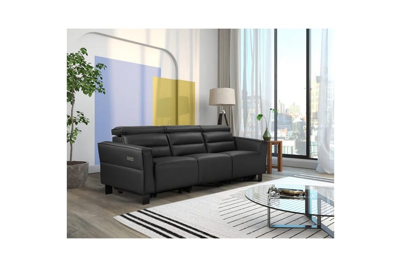 Carpari Reclinersoffa 3-sits - Svart - Möbler - Soffa - Biosoffa & reclinersoffa
