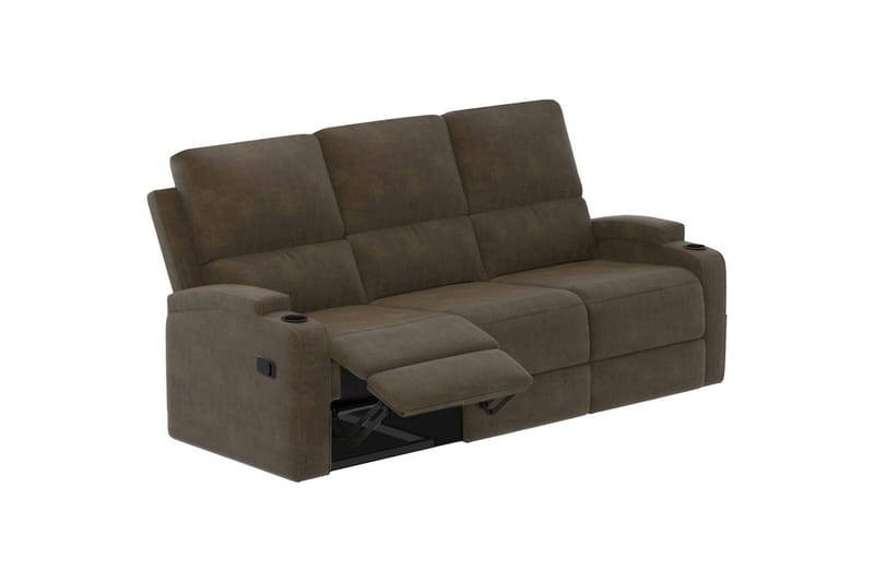 Dallas Reclinersoffa 3-sits - Brun - Möbler - Soffa - Biosoffa & reclinersoffa - 3 sits biosoffa & reclinersoffa