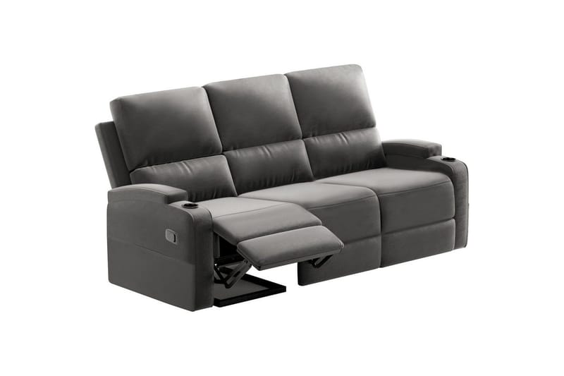 Dallas Reclinersoffa 3-sits - Grå - Möbler - Soffa - Biosoffa & reclinersoffa - 3 sits biosoffa & reclinersoffa