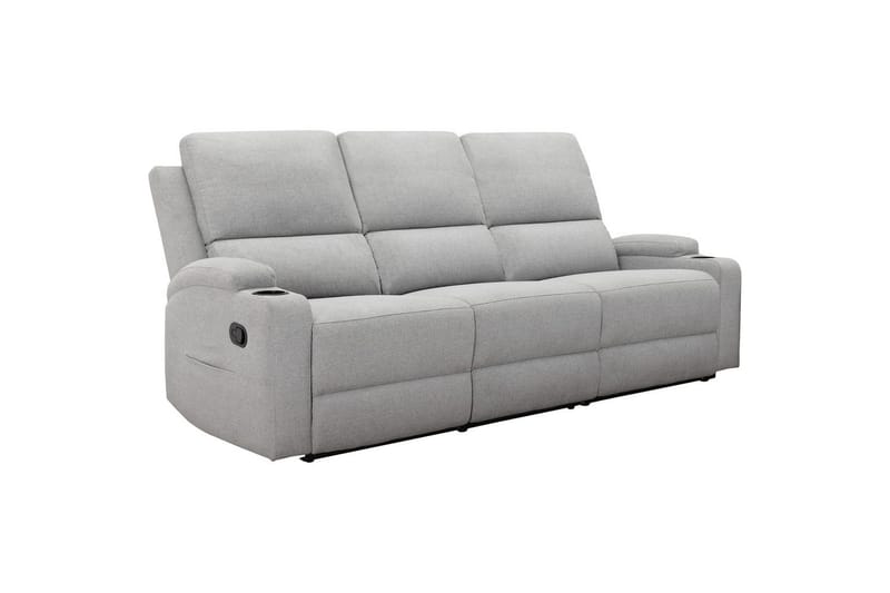 Dallas Reclinersoffa 3-sits - Grå - Möbler - Soffa - Biosoffa & reclinersoffa - 3 sits biosoffa & reclinersoffa