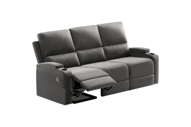 Dallas Reclinersoffa 3-sits - Grå - Möbler - Soffa - Biosoffa & reclinersoffa - 3 sits biosoffa & reclinersoffa