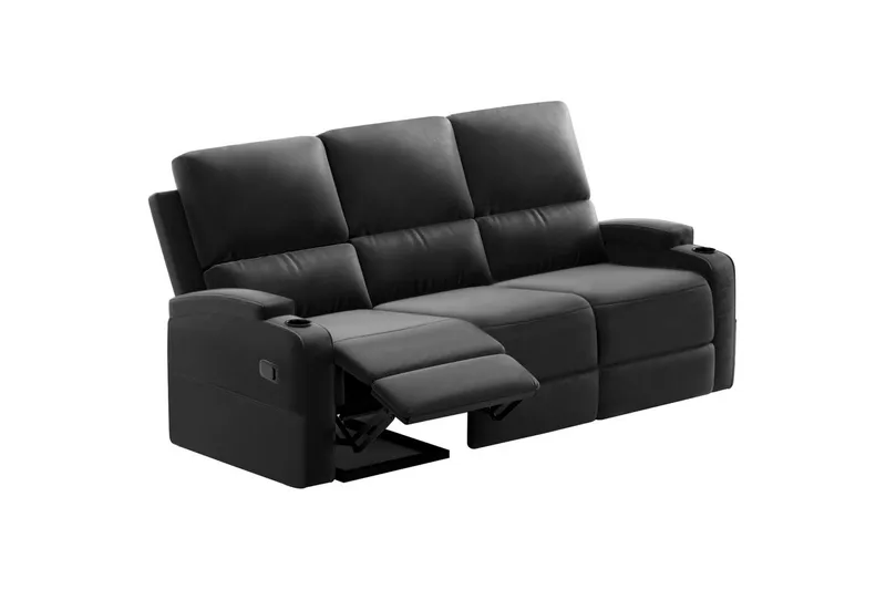 Dallas Reclinersoffa 3-sits - Svart - Möbler - Soffa - Biosoffa & reclinersoffa - 3 sits biosoffa & reclinersoffa