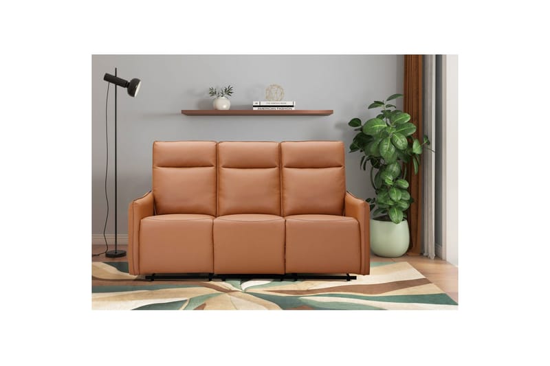 Lugo Reclinersoffa 3-sits - Brun - Möbler - Soffa - Biosoffa & reclinersoffa - 3 sits biosoffa & reclinersoffa