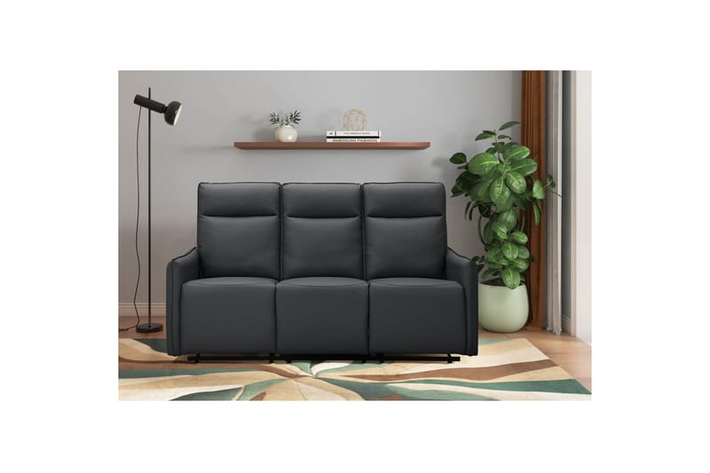 Lugo Reclinersoffa 3-sits - Svart - Möbler - Soffa - Biosoffa & reclinersoffa - 3 sits biosoffa & reclinersoffa