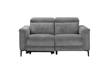 Lund 2-sits Rektangulär Reclinersoffa i Manchester - Grå - Möbler - Soffa - Biosoffa & reclinersoffa - 2 sits biosoffa & reclinersoffa