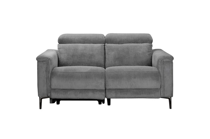 Lund 2-sits Rektangulär Reclinersoffa i Manchester - Grå - Möbler - Soffa - Biosoffa & reclinersoffa - 2 sits biosoffa & reclinersoffa