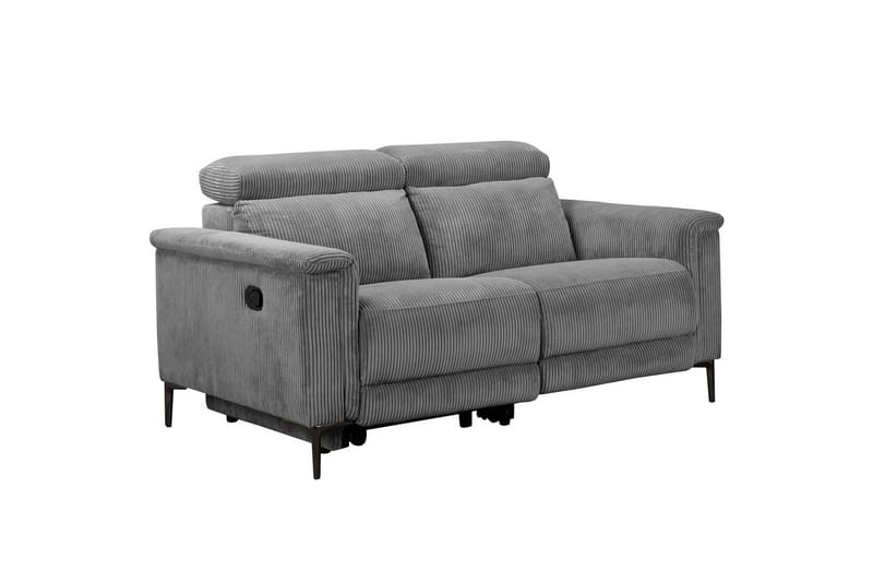 Lund 2-sits Rektangulär Reclinersoffa i Manchester - Grå - Möbler - Soffa - Biosoffa & reclinersoffa - 2 sits biosoffa & reclinersoffa