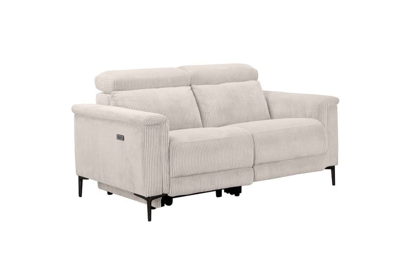 Lund 2-sits Rektangulär Reclinersoffa med Nackstöd i Tyg - Ljusbeige - Möbler - Soffa - Biosoffa & reclinersoffa - 2 sits biosoffa & reclinersoffa