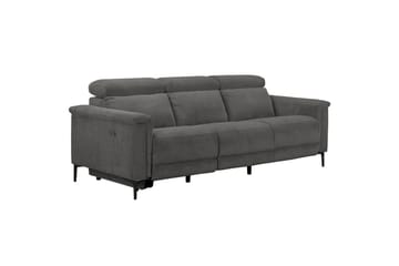 Lund 3-sits Rektangulär Biosoffa med Recliner 222 cm i Manchester - Grå - Möbler - Soffa - Biosoffa & reclinersoffa - 3 sits biosoffa & reclinersoffa