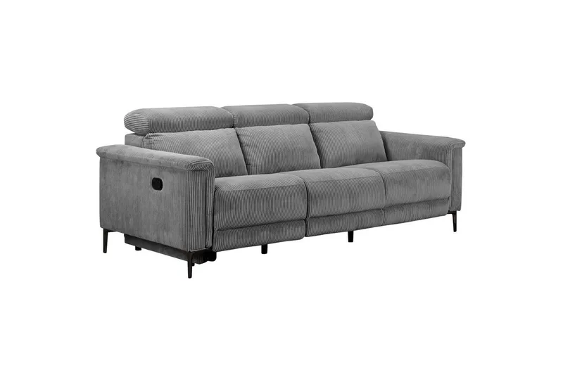 Lund Reclinersoffa 3-sits - Grå - Möbler - Soffa - Biosoffa & reclinersoffa - 3 sits biosoffa & reclinersoffa