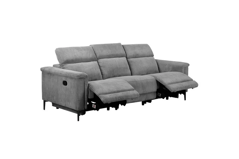 Lund Reclinersoffa 3-sits - Grå - Möbler - Soffa - Biosoffa & reclinersoffa - 3 sits biosoffa & reclinersoffa