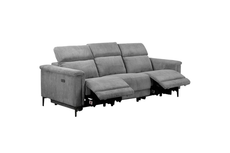 Lund Reclinersoffa 3-sits - Grå - Möbler - Soffa - Biosoffa & reclinersoffa - 3 sits biosoffa & reclinersoffa
