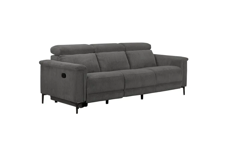 Lund Reclinersoffa 3-sits - Grå - Möbler - Soffa - Biosoffa & reclinersoffa - 3 sits biosoffa & reclinersoffa