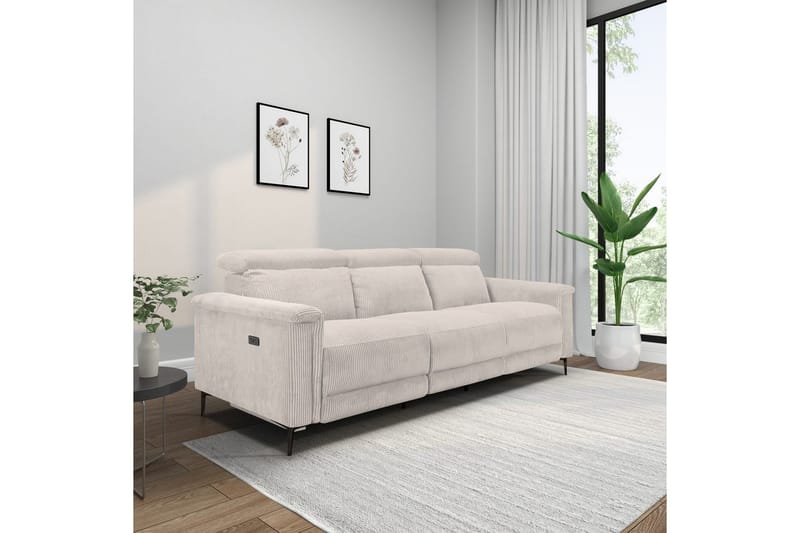 Lund Reclinersoffa 3-sits - Vit - Möbler - Soffa - Biosoffa & reclinersoffa - 3 sits biosoffa & reclinersoffa