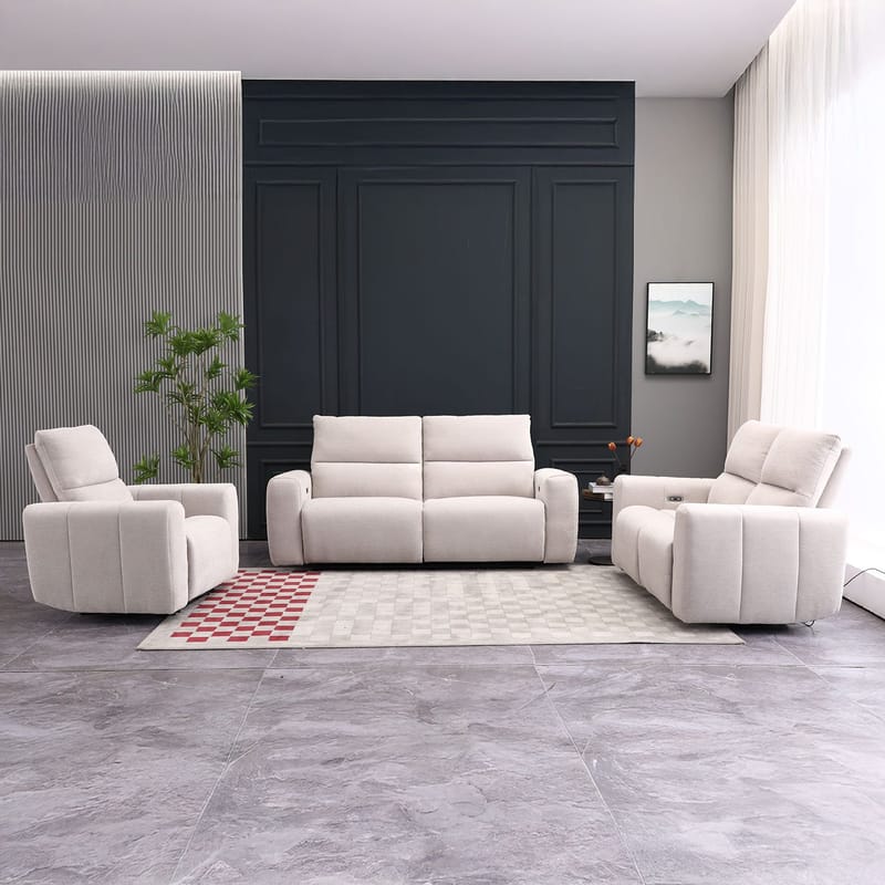 Reclinersoffa Ödmark 2-sits med elektrisk mekanism - ljusbeige - Möbler - Soffa - Biosoffa & reclinersoffa - 2 sits biosoffa & reclinersoffa