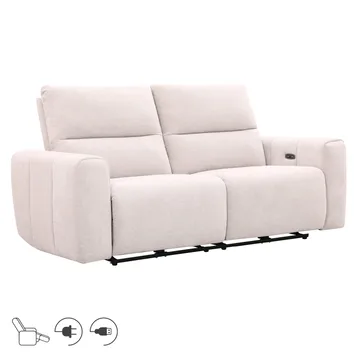Reclinersoffa Ödmark 3-sits med elektrisk mekanism - ljusbeige - Möbler - Soffa - Biosoffa & reclinersoffa - 3 sits biosoffa & reclinersoffa